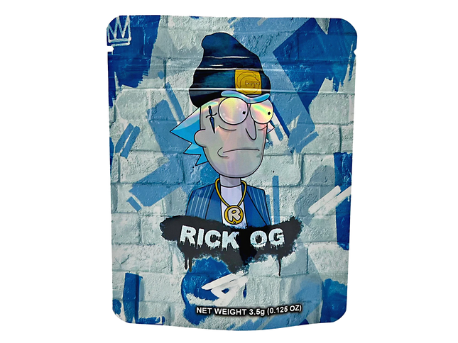 50 Pack 3.5g Mylar Bags – Cartoon Character Graphic