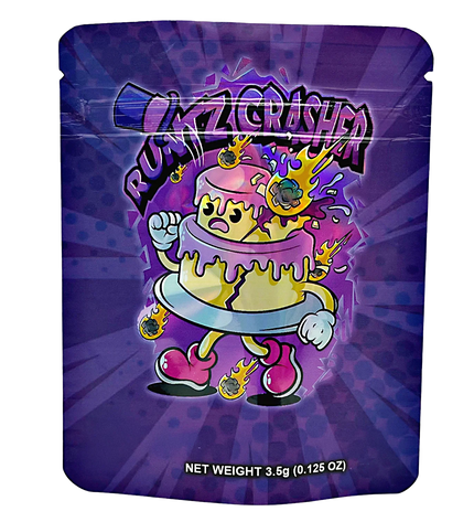 50 Pack 3.5g Mylar Bags – Crasher Graphic
