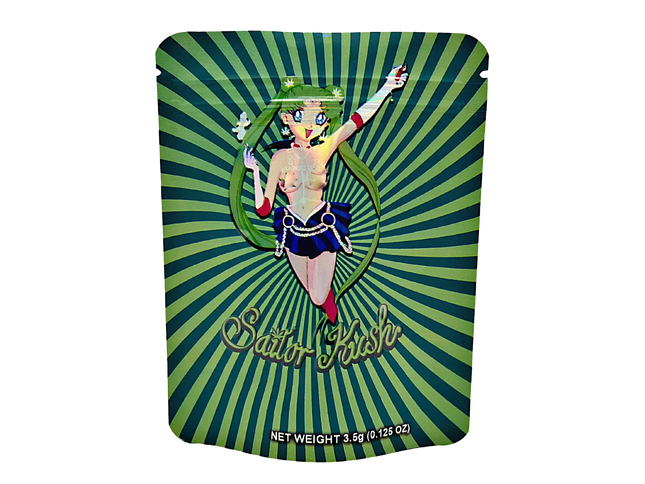 50 Pack 3.5g Mylar Bags – Sailor Character Graphic