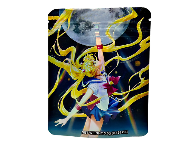 50 Pack 3.5g Mylar Bags – Anime Cheerleader Graphic