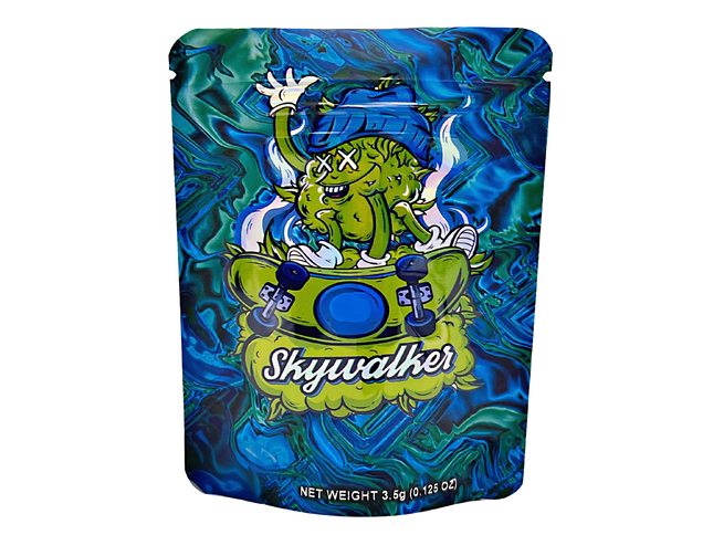 50 Pack 3.5g Mylar Bags – Sky Graphic