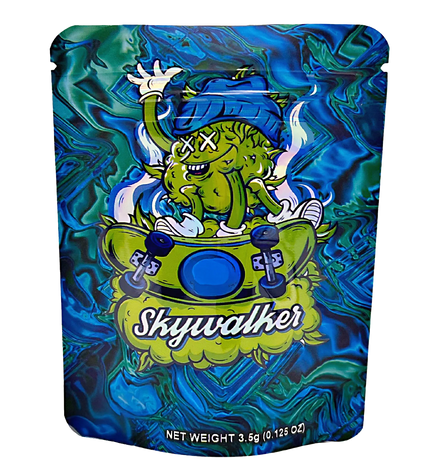 50 Pack 3.5g Mylar Bags – Sky Graphic