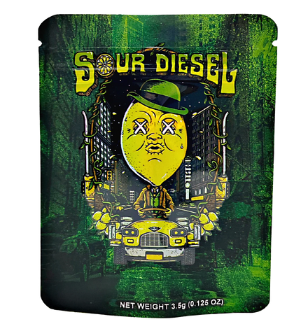 50 Pack 3.5g Mylar Bags – Lemon Graphic