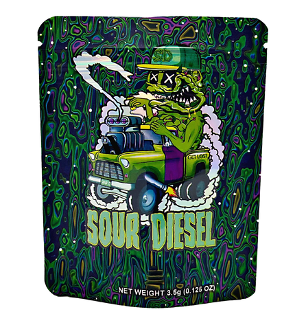 50 Pack 3.5g Mylar Bags – Lemon Truck Graphic