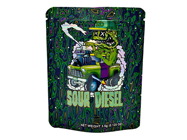 50 Pack 3.5g Mylar Bags – Lemon Truck Graphic