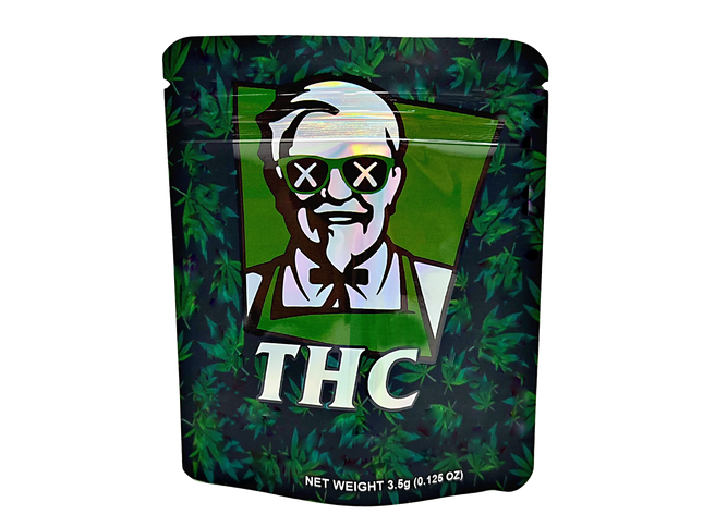 50 Pack 3.5g Mylar Bags – Letter Graphic