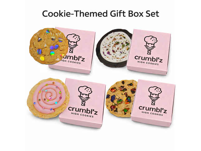 12-Pack Cookie-Themed Gift Box Set – Chocolate Sprinkles Design