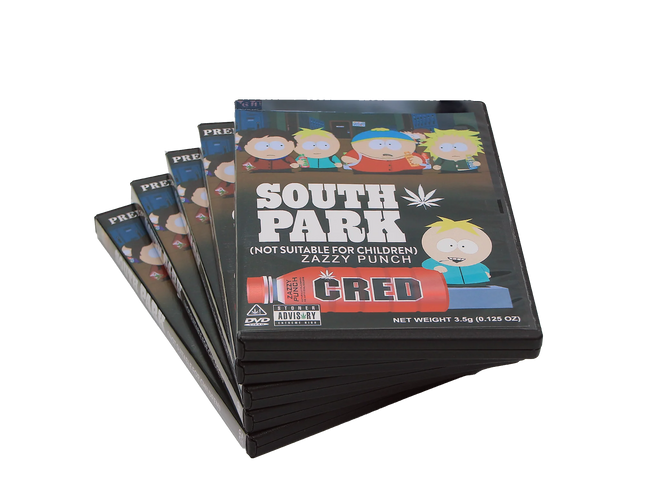 5-Pack 3.5g DVD Case & Mylar Bag Combo – Cartoon Town Design