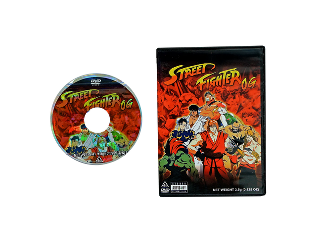 5-Pack 3.5g DVD Case & Mylar Bag Combo – Fighting Game-Inspired Design