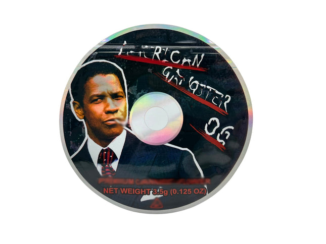 50 Pack 3.5g DVD Shaped Mylar Bags – Gangster Graphic