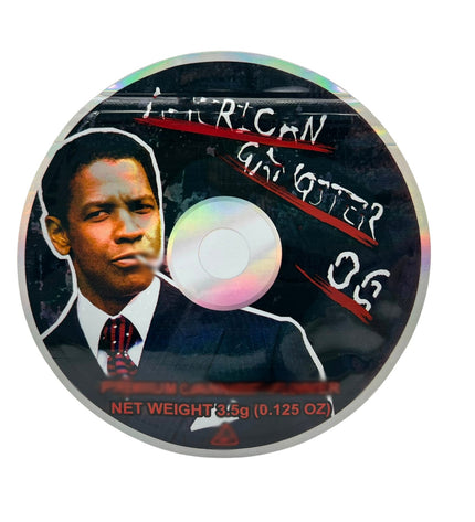 50 Pack 3.5g DVD Shaped Mylar Bags – Gangster Graphic