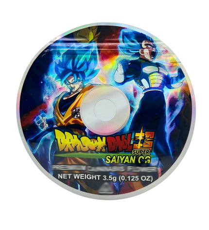 50 Pack 3.5g DVD Shaped Mylar Bags – Anime Character Graphic