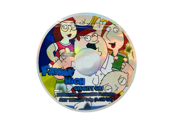 50 Pack 3.5g DVD Shaped Mylar Bags – Family Cartoon Graphic