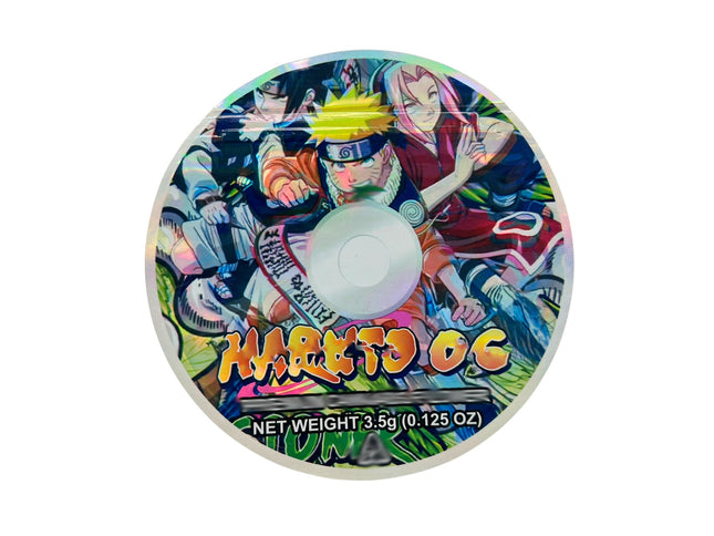 50 Pack 3.5g DVD Shaped Mylar Bags – Fighting Game Character Graphic
