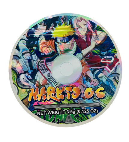 50 Pack 3.5g DVD Shaped Mylar Bags – Fighting Game Character Graphic