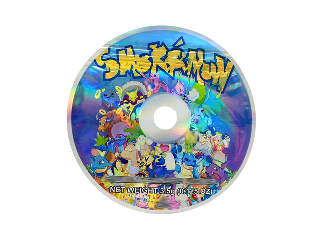 50 Pack 3.5g DVD Shaped Mylar Bags – Cartoon Graphic