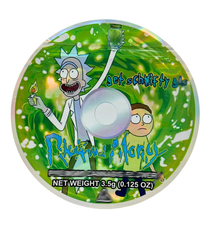 50 Pack 3.5g DVD Shaped Mylar Bags – Cartoon Duo Graphic