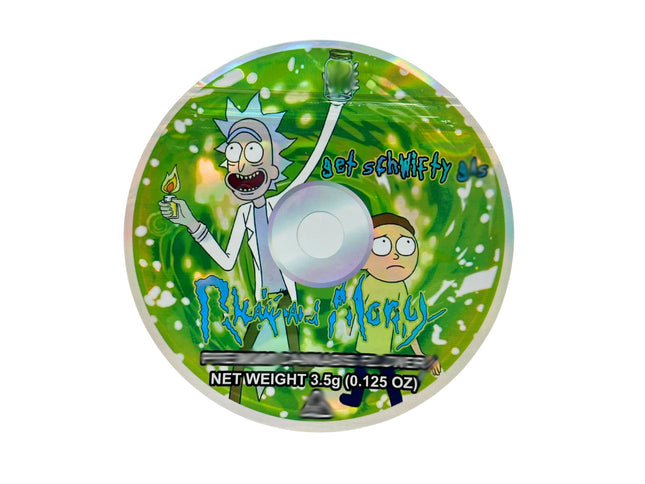 50 Pack 3.5g DVD Shaped Mylar Bags – Cartoon Duo Graphic