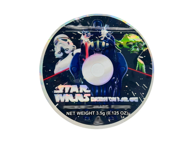 50 Pack 3.5g DVD Shaped Mylar Bags – Sci-Fi Character Graphic