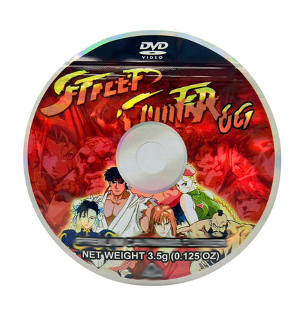 50 Pack 3.5g DVD Shaped Mylar Bags – Fighting Game Graphic