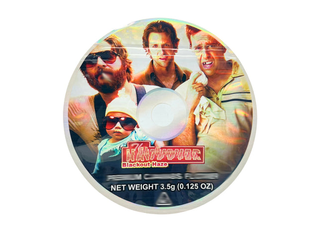 50 Pack 3.5g DVD Shaped Mylar Bags – Blackout Graphic
