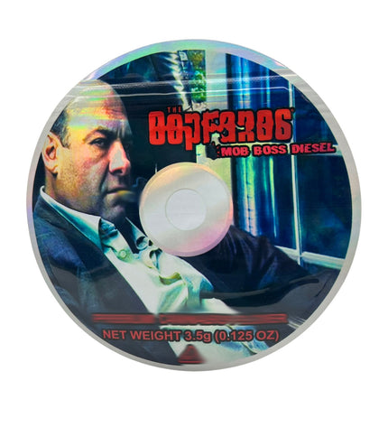 50 Pack 3.5g DVD Shaped Mylar Bags – Mob Boss Graphic
