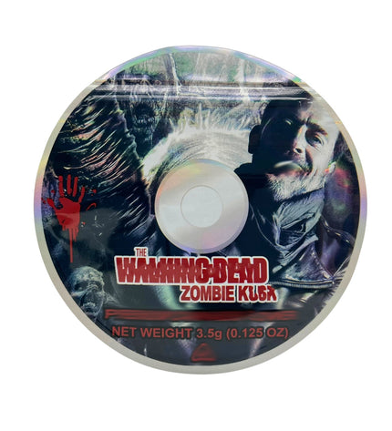 50 Pack 3.5g DVD Shaped Mylar Bags – Zombie Graphic