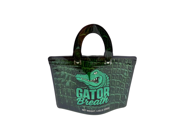 50 Pack 3.5G Handbag-Style Mylar Bags – Gator Breath Design