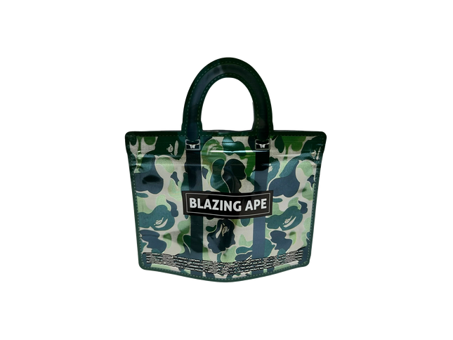 50 Pack 3.5G Handbag-Style Mylar Bags – Blazing Ape Camouflage Design