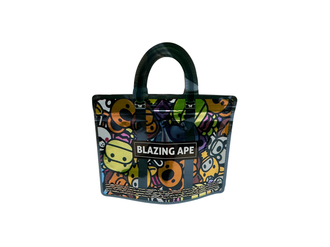 50 Pack 3.5G Handbag-Style Mylar Bags – Blazing Ape Colorful Design