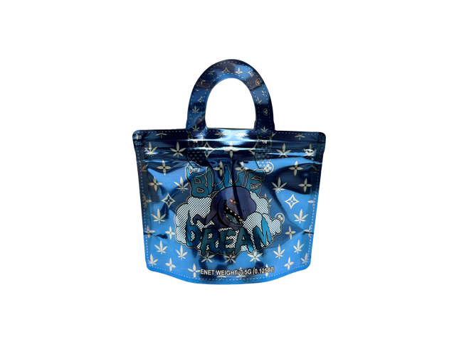 50 Pack 3.5G Handbag-Style Mylar Bags – Blue Dream Design