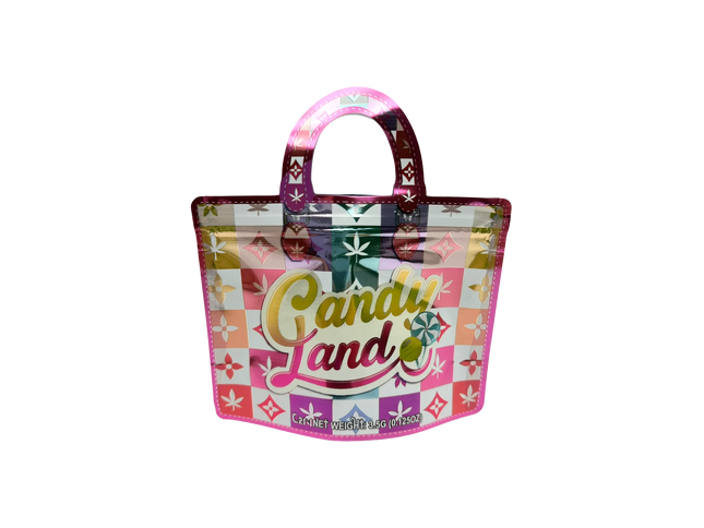50 Pack 3.5G Handbag-Style Mylar Bags – Candy Land Design