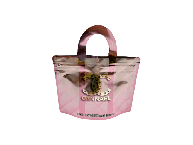 50 Pack 3.5G Handbag-Style Mylar Bags – Cannael Pink Design