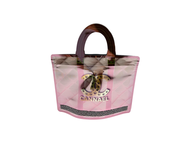 50 Pack 3.5G Handbag-Style Mylar Bags – Cannael Pink Design