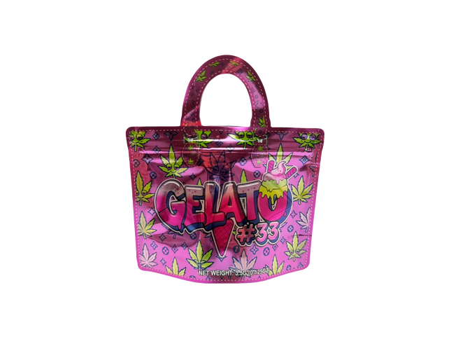 50 Pack 3.5G Handbag-Style Mylar Bags – Gelato Design