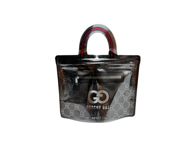 50 Pack 3.5G Handbag-Style Mylar Bags – Goochy Brown Design