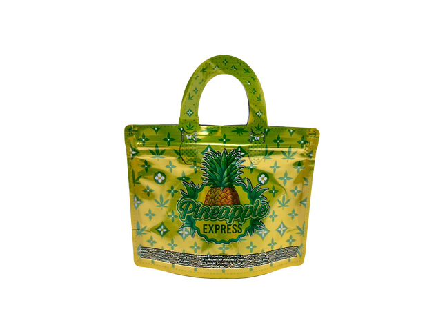 50 Pack 3.5G Handbag-Style Mylar Bags – Pineapple Design