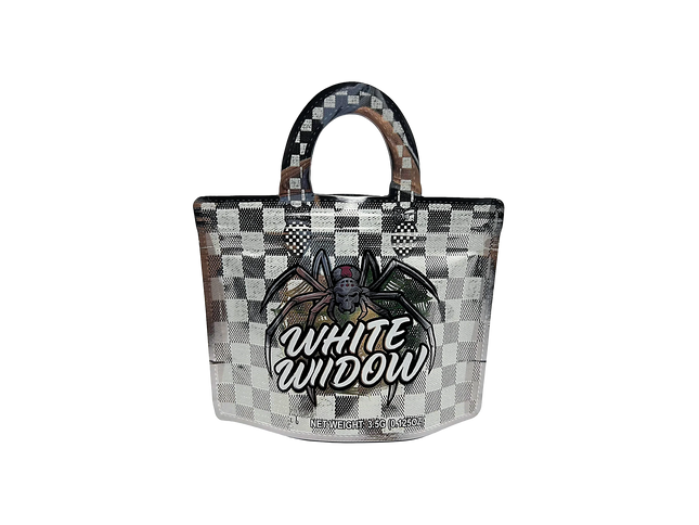 50 Count 4.5 x 3.5 Handbag Style Mylar Bags – White Frost