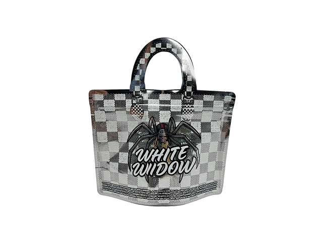 50 Count 4.5 x 3.5 Handbag Style Mylar Bags – White Frost