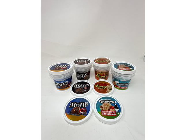 12 Pack Ice Cream Pint Style Storage Jars – Style 004