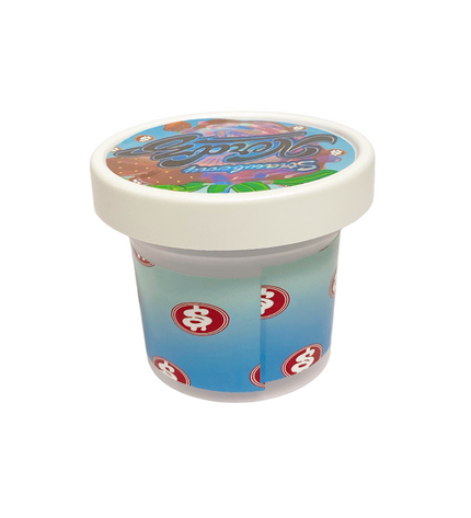 12-Pack Ice Cream Pint Style Containers with Lids & Display Boxes – Strawberry Candy Design