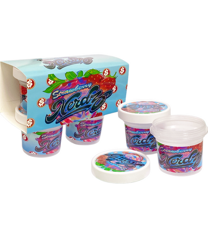 12-Pack Ice Cream Pint Style Containers with Lids & Display Boxes – Strawberry Candy Design
