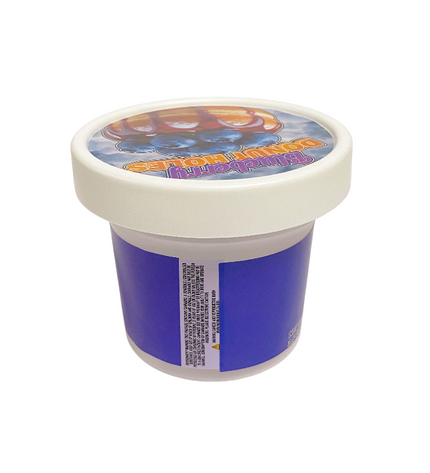 12-Pack Ice Cream Pint Style Containers with Lids & Display Boxes – Blueberry Donut Design