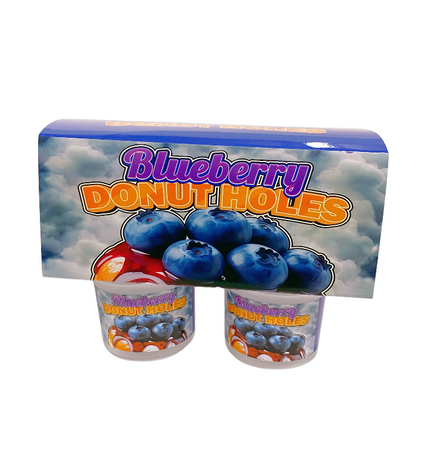 12-Pack Ice Cream Pint Style Containers with Lids & Display Boxes – Blueberry Donut Design