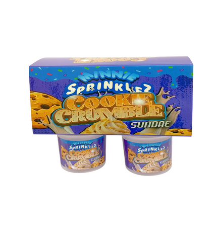 12-Pack Ice Cream Pint Style Containers with Lids & Display Boxes – Cookie Crumble Sundae Design