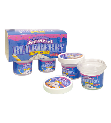 12-Pack Ice Cream Pint Style Containers with Lids & Display Boxes – Blueberry Pie Design