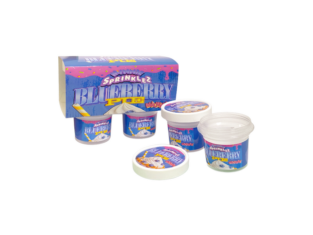 12-Pack Ice Cream Pint Style Containers with Lids & Display Boxes – Blueberry Pie Design