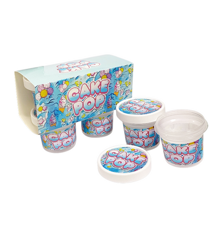 12-Pack Ice Cream Pint Style Containers with Lids & Display Boxes – Cake Pop Design