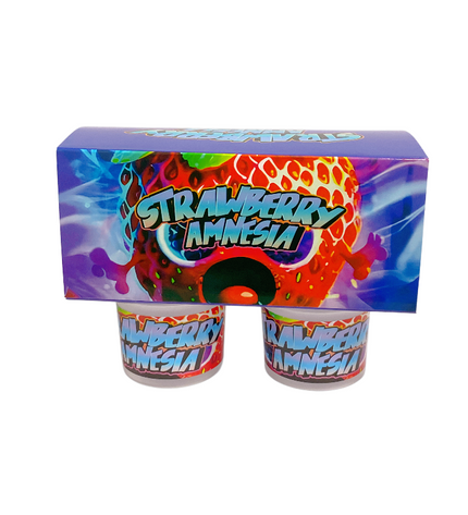 12-Pack Ice Cream Pint Style Containers with Lids & Display Boxes – Strawberry Design