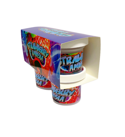 12-Pack Ice Cream Pint Style Containers with Lids & Display Boxes – Strawberry Design